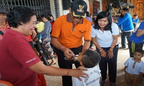 Kegiatan PMTAS dengan PAUD dan TK Kartika Peguyangan Kaja