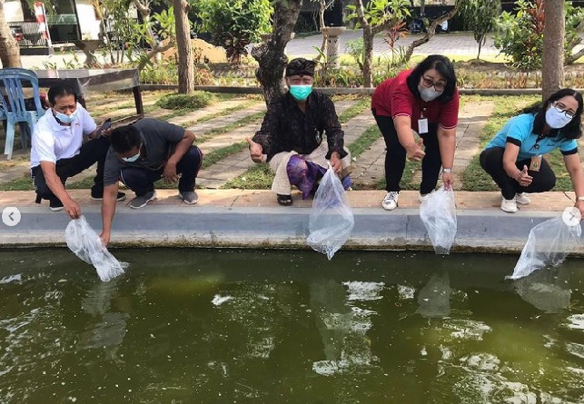 Penyerahan dan Pendampingan Penebaran Benih Ikan Nila