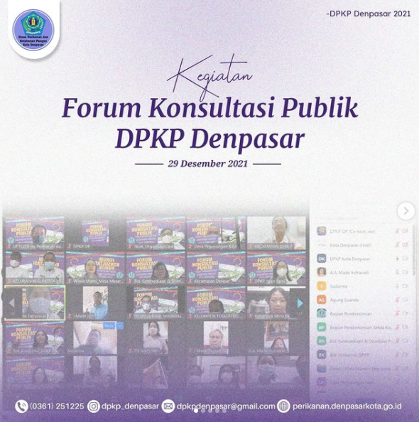 Kegiatan Forum Konsultasi Publik DPKP Denpasar