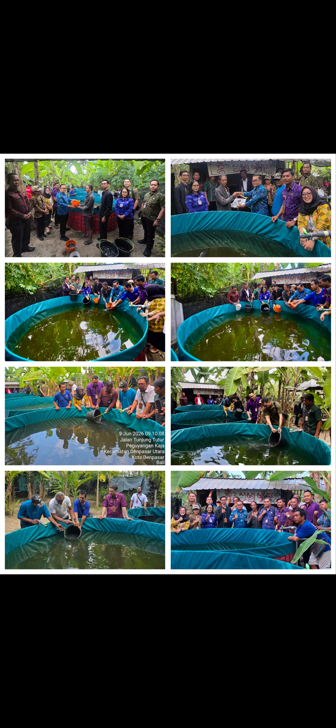 Penyerahan bantuan sarpras budidaya ikan & pendampingan penebaran benih ikan Lele sebanyak 5.000 ekor per lokasi dlm rangka pengendalian inflasi daerah, di 3 lokasi